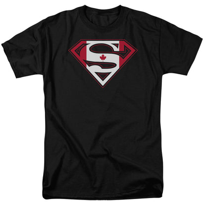 Superman Canadian Shield Mens T Shirt Black 