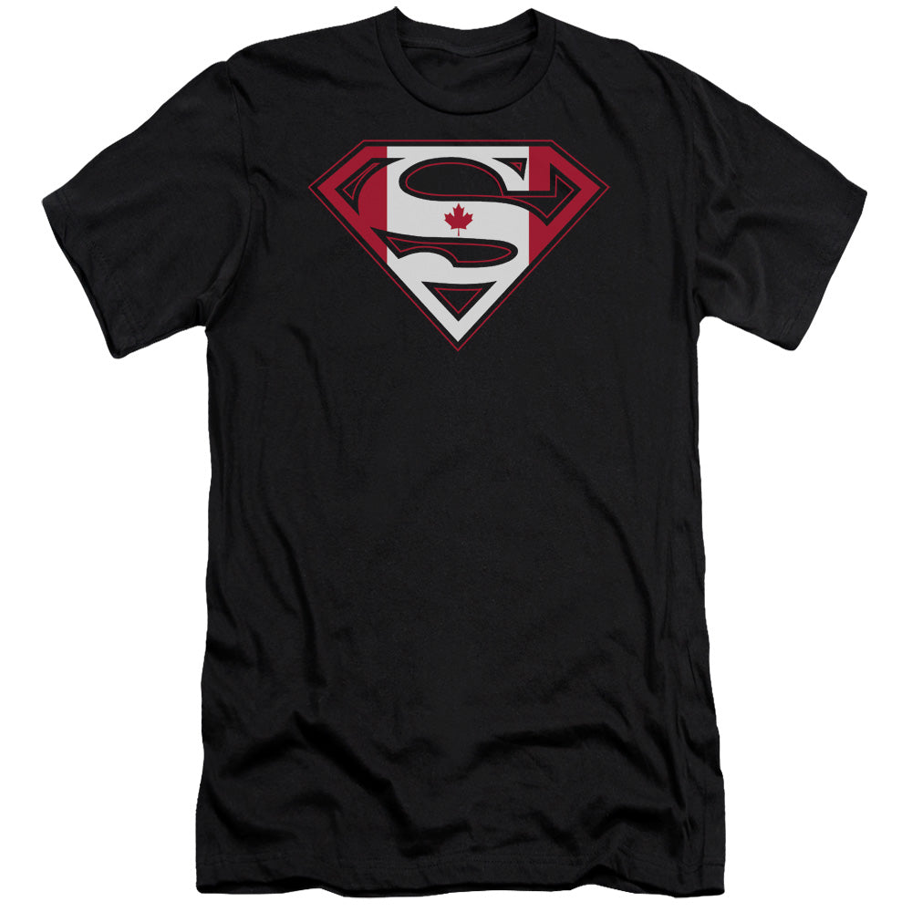 Superman Canadian Shield Premium Bella Canvas Slim Fit Mens T Shirt Black