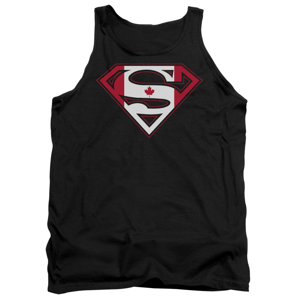 Superman Canadian Shield Mens Tank Top Shirt Black