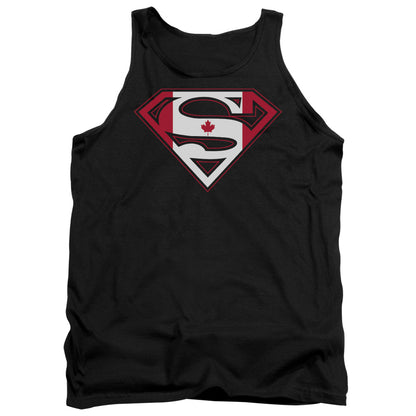 Superman Canadian Shield Mens Tank Top Shirt Black