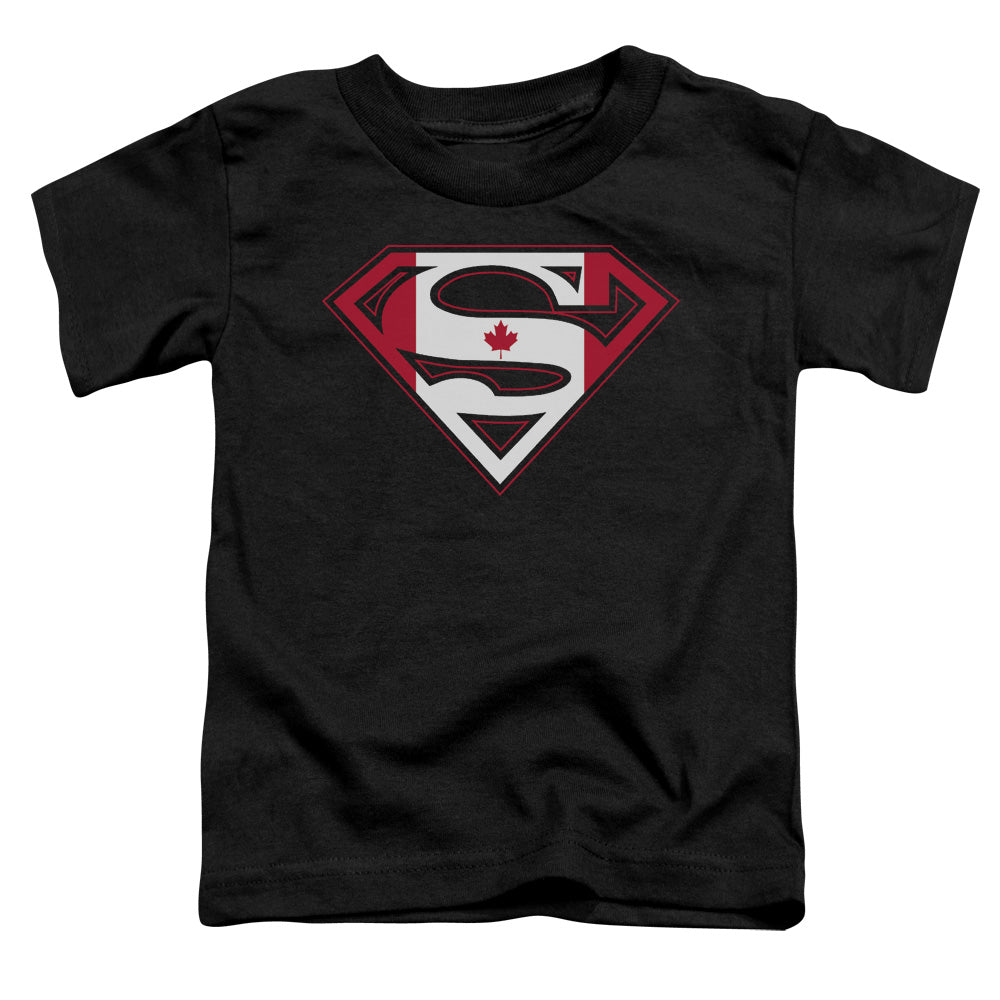 Superman Canadian Shield Toddler Kids Youth T Shirt Black