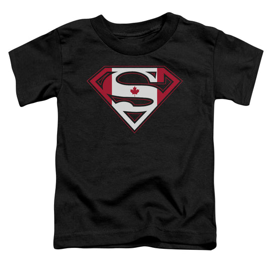 Superman Canadian Shield Toddler Kids Youth T Shirt Black