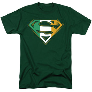 Superman Irish Shield Mens T Shirt Hunter Green