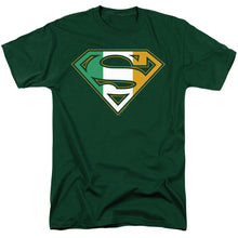 Load image into Gallery viewer, Superman Irish Shield Mens T Shirt Hunter Green