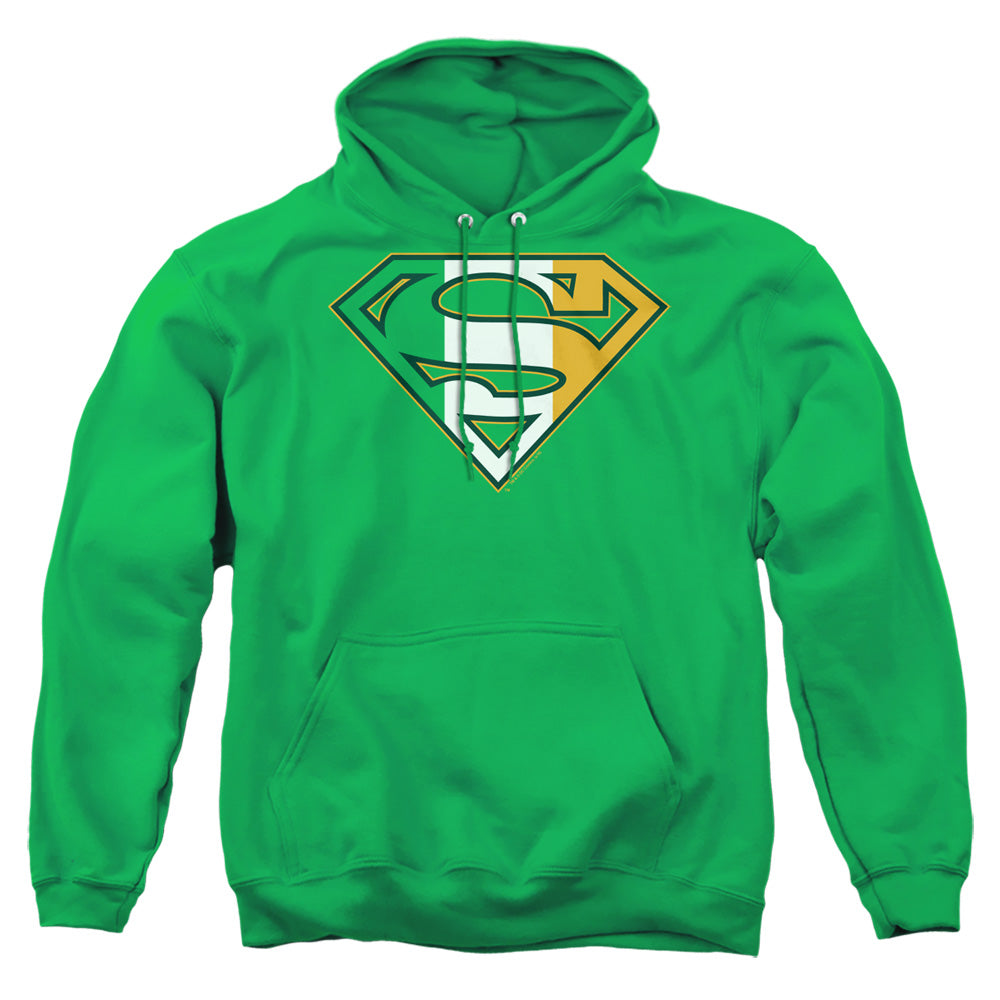 Superman Irish Shield Mens Hoodie Kelly Green