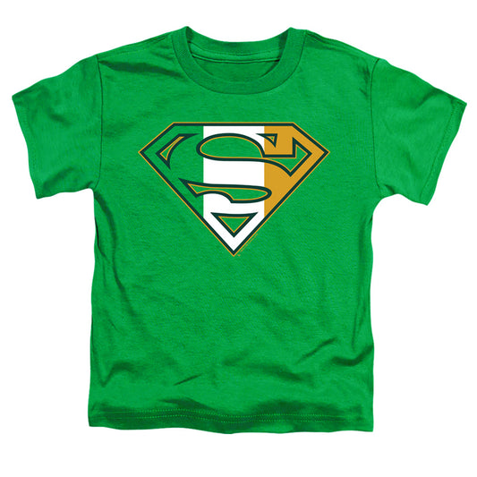 Superman Irish Shield Toddler Kids Youth T Shirt Kelly Green