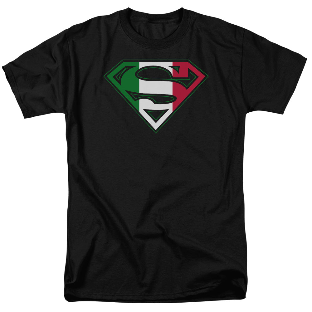 Superman Italian Shield Mens T Shirt Black