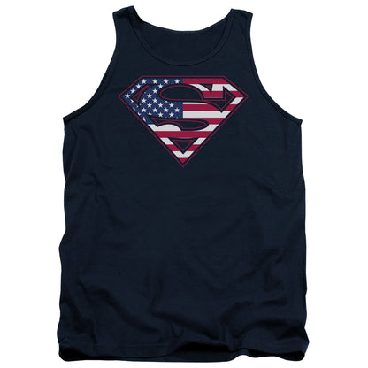 Superman U S Shield Mens Tank Top Shirt Navy