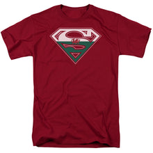Load image into Gallery viewer, Superman Welsh Shield Mens T Shirt Cardinal