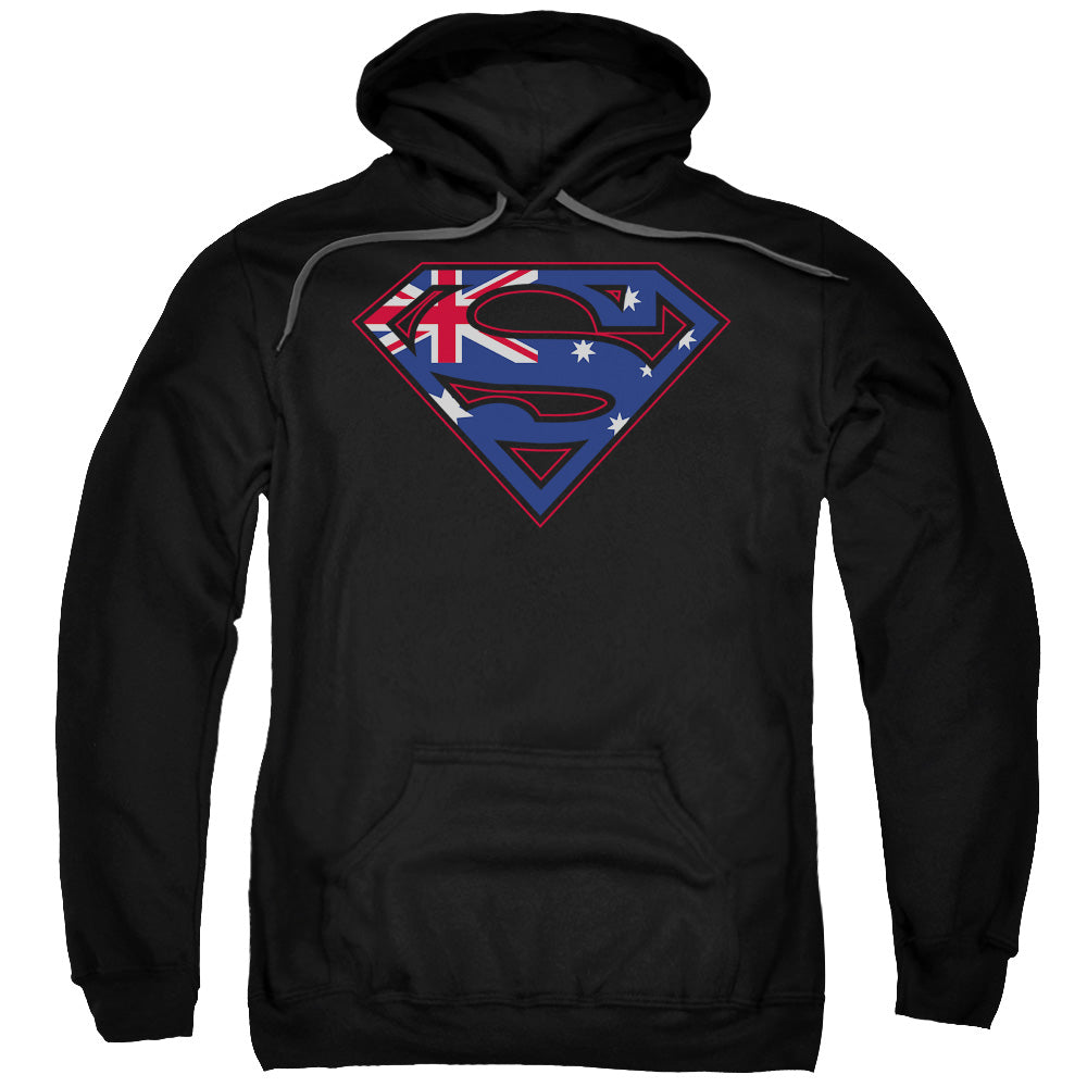 Superman Australian Shield Mens Hoodie Black