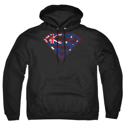 Superman Australian Shield Mens Hoodie Black