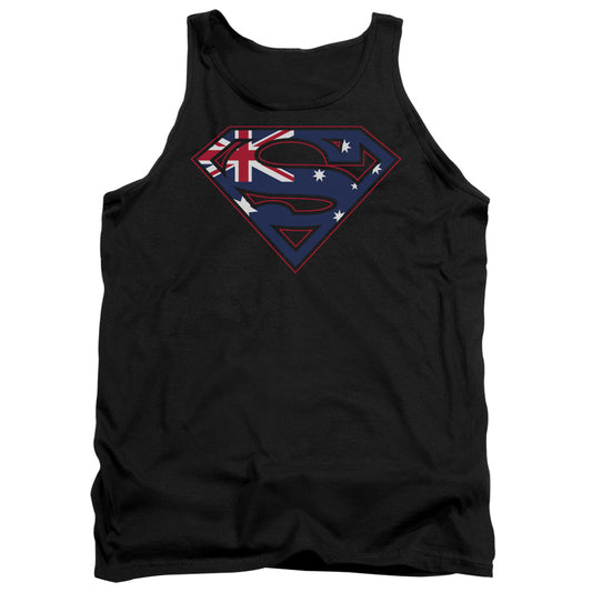 Superman Australian Shield Mens Tank Top Shirt Black