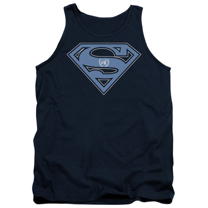 Superman U N Shield Mens Tank Top Shirt Navy