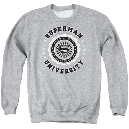 Superman Superman University Mens Crewneck Sweatshirt Athletic Heather