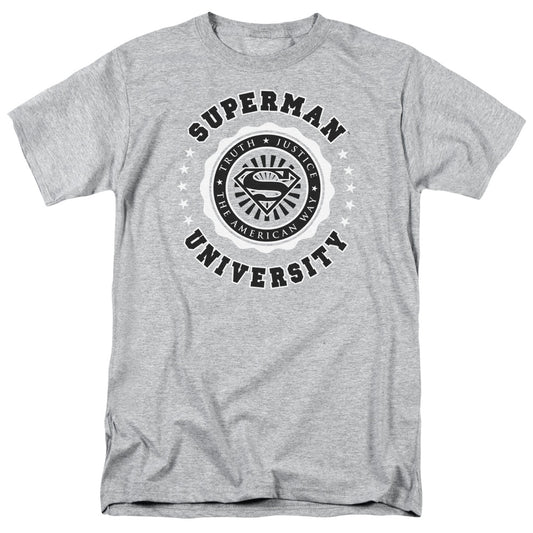 Superman Superman University Mens T Shirt Athletic Heather