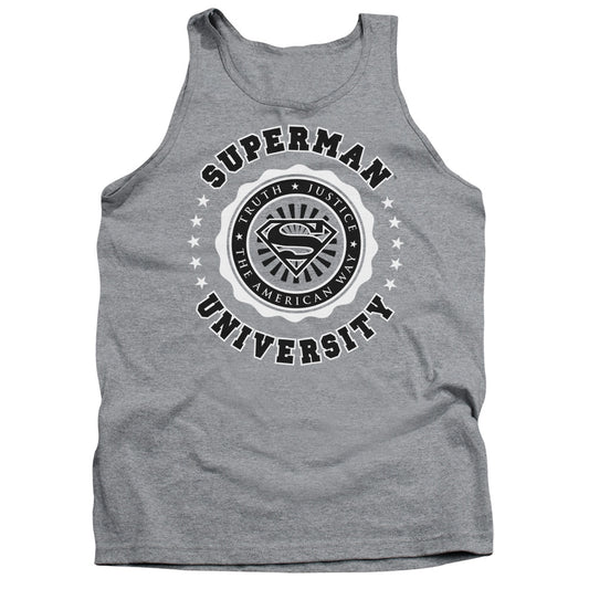 Superman Superman University Mens Tank Top Shirt Athletic Heather