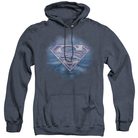 Superman Freedom Of Flight Heather Mens Hoodie Navy