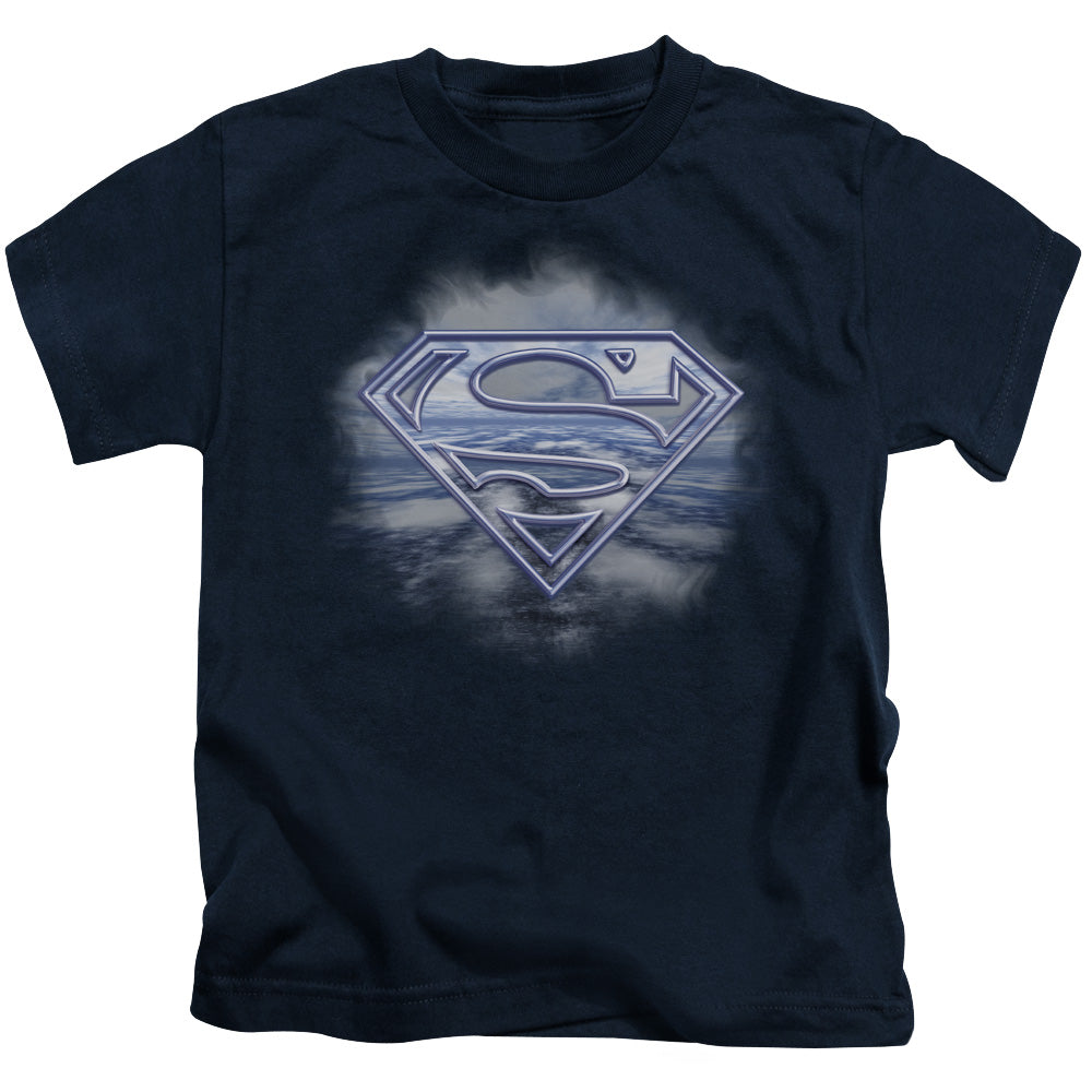 Superman Freedom Of Flight Juvenile Kids Youth T Shirt Navy