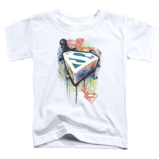 Superman Urban Shields Toddler Kids Youth T Shirt White