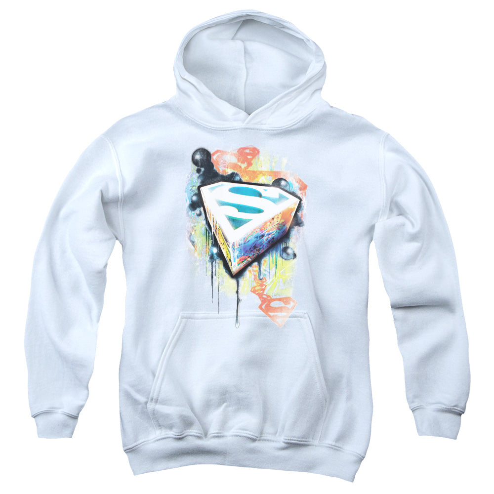 Superman Urban Shields Kids Youth Hoodie White