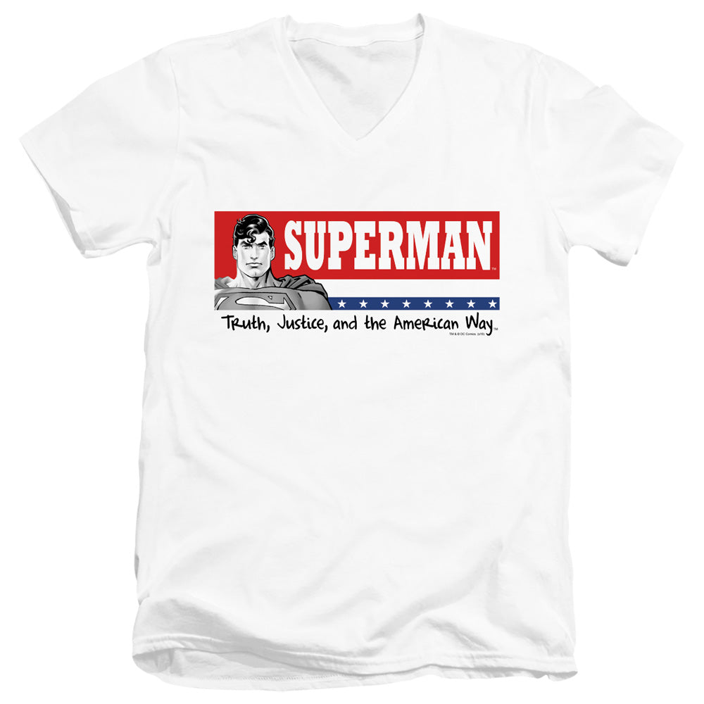 Superman Superman For President S S Adult V Neck White