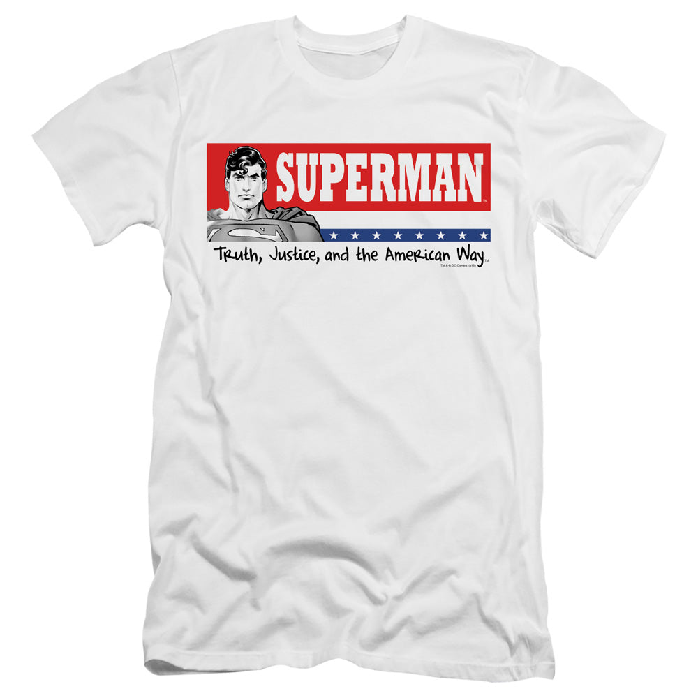 Superman Superman For President Slim Fit Mens T Shirt White