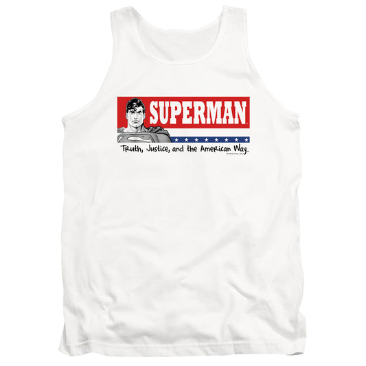 Superman Superman For President Mens Tank Top Shirt White