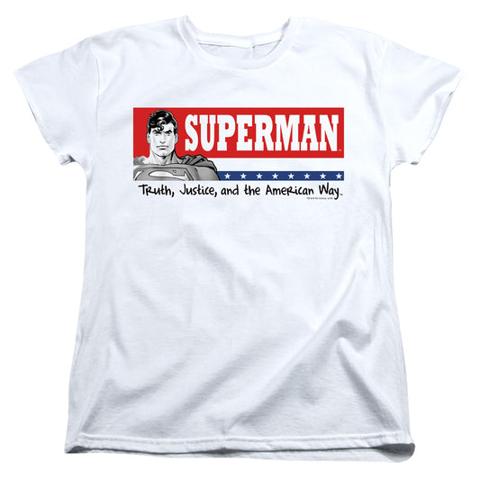 Superman Superman For President Womens T Shirt White