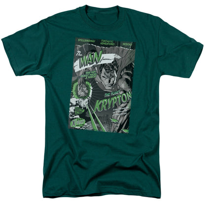 Superman The Man From Krypton Mens T Shirt Hunter Green