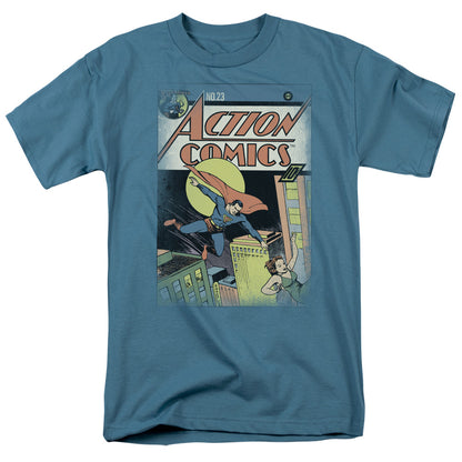 Superman Vintage Heroes Mens T Shirt Slate