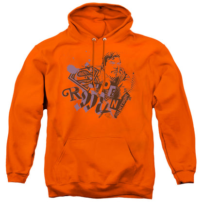 Superman Cut & Paste Mens Hoodie Orange