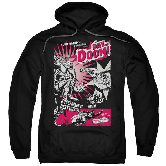 Superman Day Of Doom Mens Hoodie Black