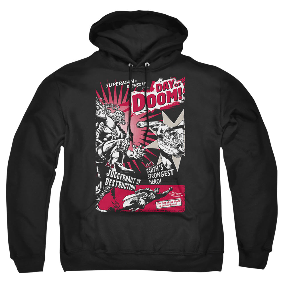 Superman Day Of Doom Mens Hoodie Black