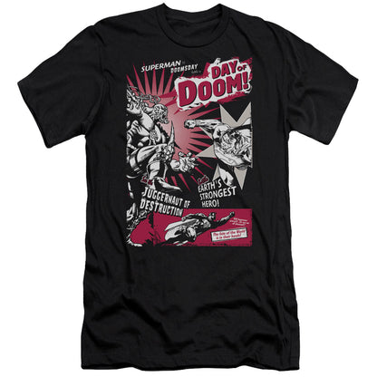 Superman Day Of Doom Premium Bella Canvas Slim Fit Mens T Shirt Black