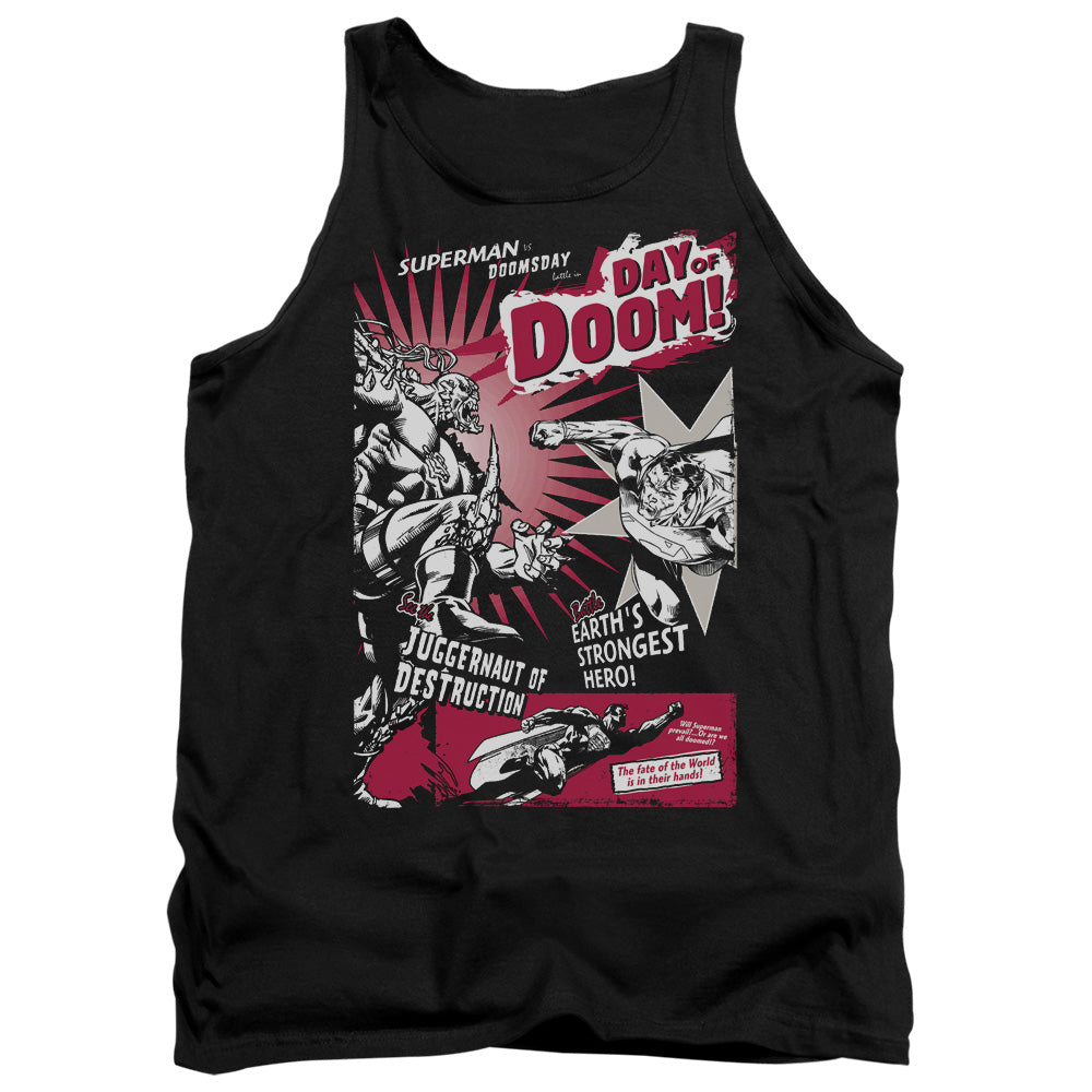 Superman Day Of Doom Mens Tank Top Shirt Black