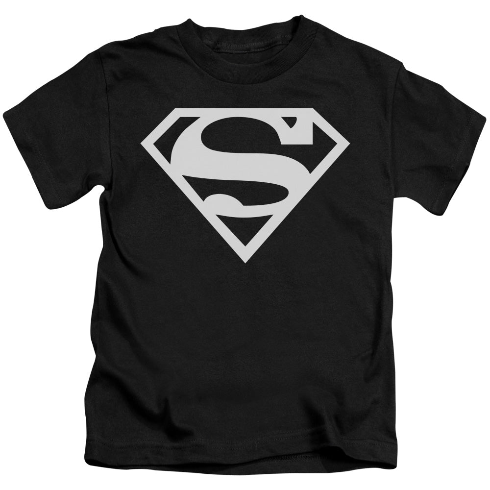 Superman Logo Juvenile Kids Youth T Shirt Black