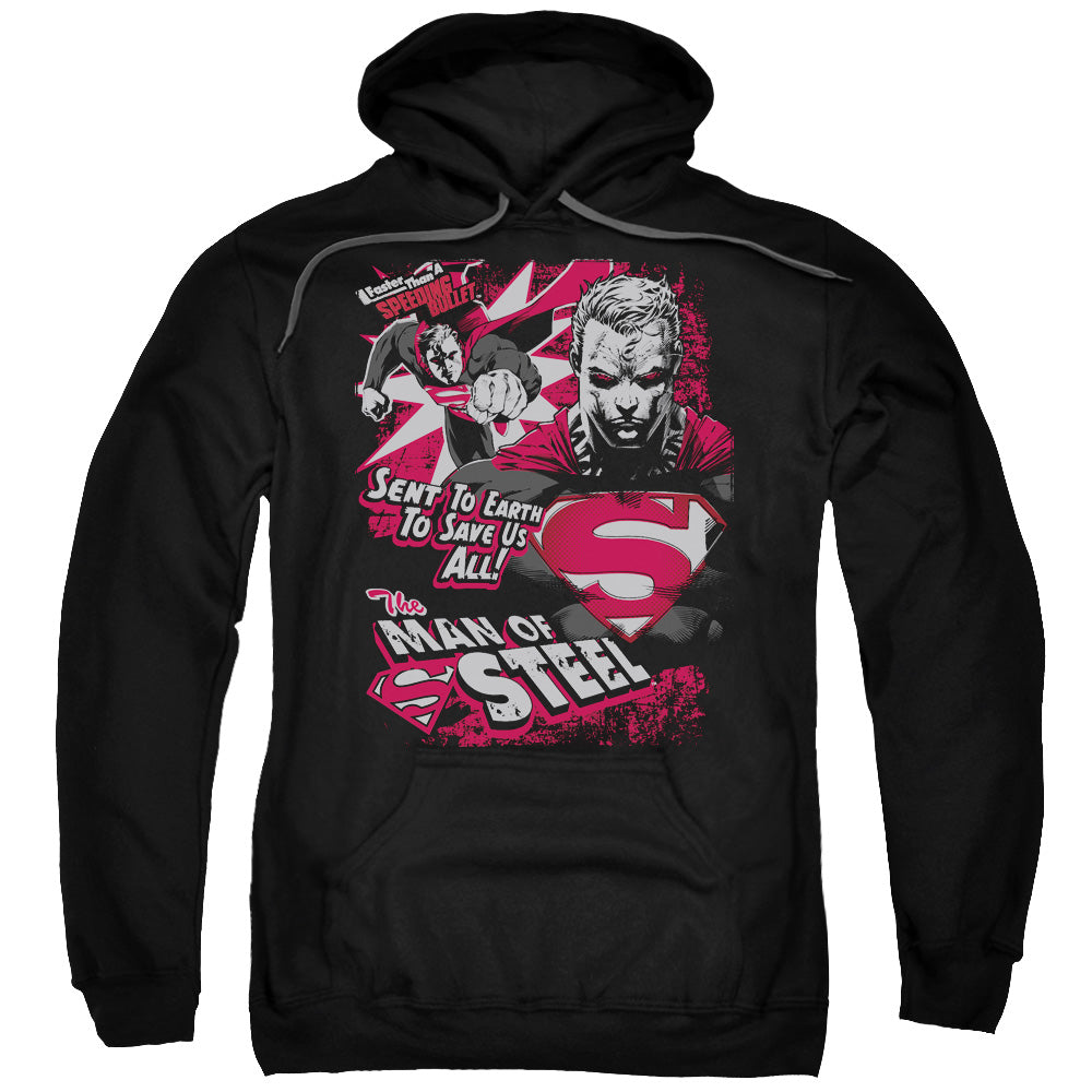 Superman Save Us All Mens Hoodie Black