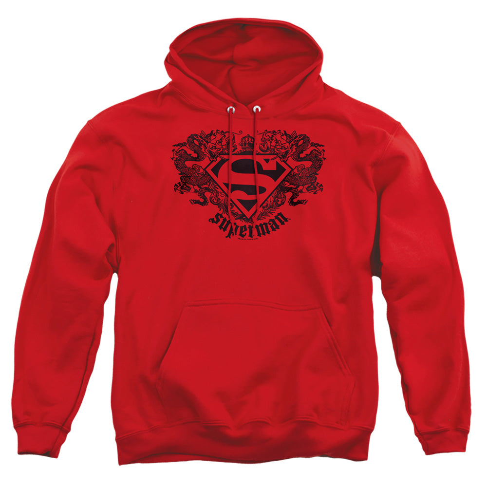 Superman Superman Dragon Mens Hoodie Red