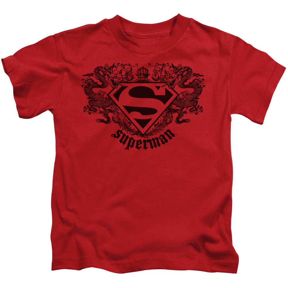 Superman Superman Dragon Juvenile Kids Youth T Shirt Red