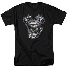 Load image into Gallery viewer, Superman V Twin Logo Mens T Shirt Black