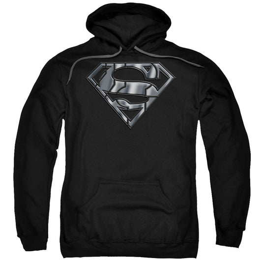 Superman Mech Shield Mens Hoodie Black