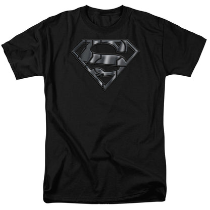 Superman Mech Shield Mens T Shirt Black