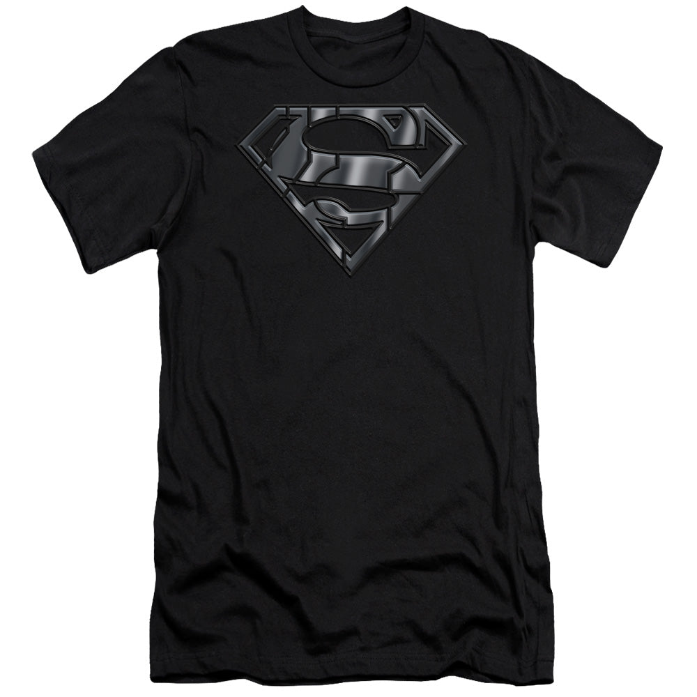 Superman Mech Shield Slim Fit Mens T Shirt Black