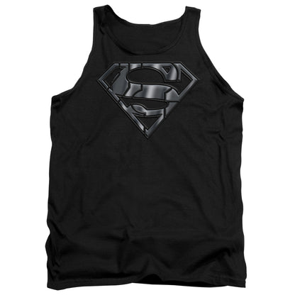 Superman Mech Shield Mens Tank Top Shirt Black