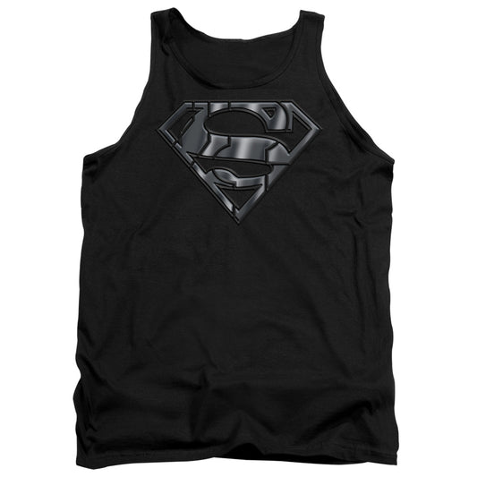 Superman Mech Shield Mens Tank Top Shirt Black