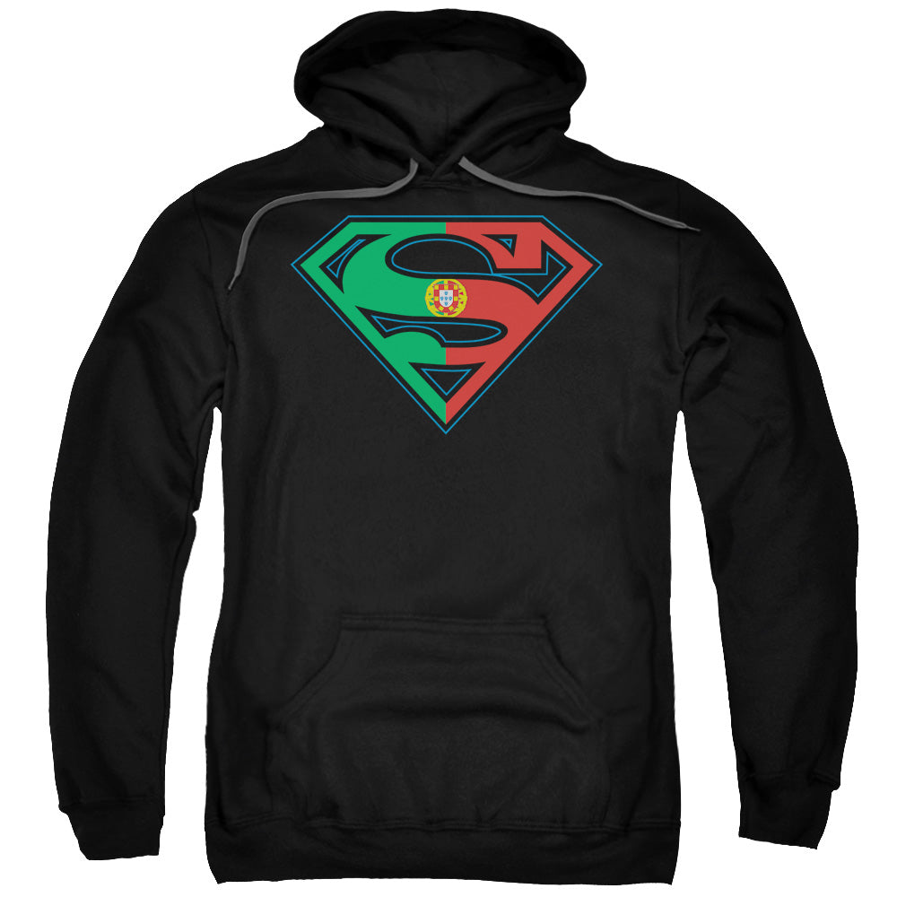 Superman Portugal Shield Mens Hoodie Black