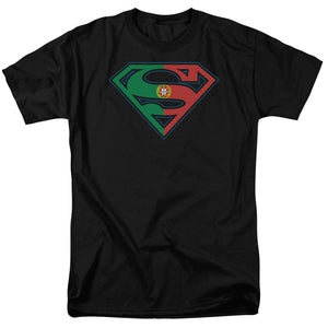 Superman Portugal Shield Mens T Shirt Black