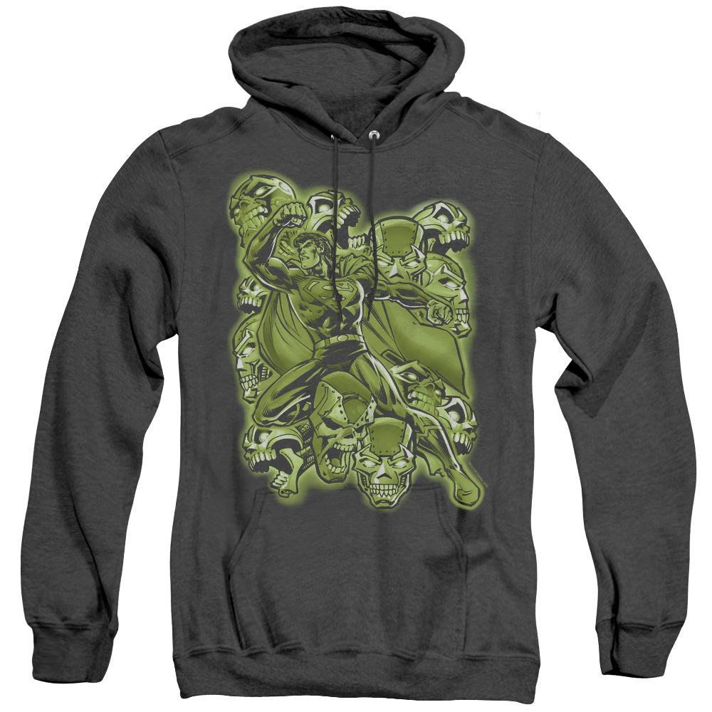 Superman Metallo Mayhem Mens Heather Hoodie Black