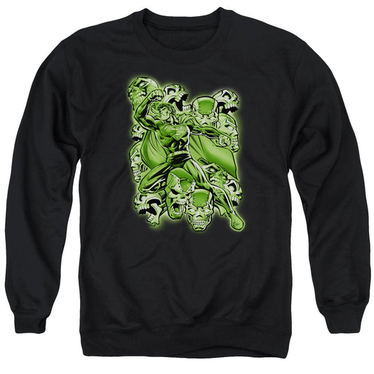 Superman Metallo Mayhem Mens Crewneck Sweatshirt Black