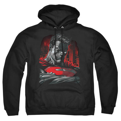 Superman Man Of Steel Mens Hoodie Black